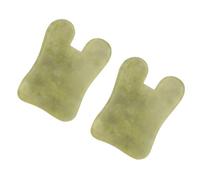 BIUDECO 2 Piezas Tablas Gua Sha de Jade Natural Herramienta Facial y Corporal para Masaje y Absorción de Productos Práctico para Cuidado