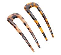 BIUDECO 2 piezas U-shaped Hair Pins Acetate Hair Accessories For Stylish Updos Mixed Tortoise Shell Colors For Weddings And Daily Use