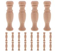 BIUDECO 20 Husillos de Madera Maciza Decorativos para Barandillas Interiores, Postes Romanos Tallados 7.2x1.8 Cm para Manualidades y Decoración de Muebles en Hogar y Restaurante