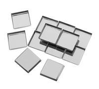 BIUDECO 20 Piezas Bandejas Metálicas Vacías para Maquillaje Bandejas Cuadradas de Hierro Recargables para Sombra de Ojos Rubor y Lápiz Labial Paleta Cosmética DIY para Recargas