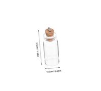 BIUDECO 20 Piezas Mini Botella Colgante Decorativa Tarro De Los Deseos Botellitas Con Corcho Deseando Botella a La Vidrio Transparente