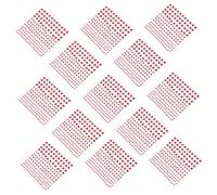 BIUDECO 20 Piezas Pegatinas de Uñas con Acrílico Autoadhesivas Rojo Decoración de Manicura con Diamantes para Arte Nail Jewel Stickers y Crystal Decals