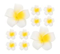 BIUDECO 24 Piezas Pinzas Pelo Hawaianas de Flores Artificiales Plumeria 9 CM Clip, Set de 24 Piezas para Accesorios de Cabello Tropical en Bodas, Fiestas y Vacaciones Playa