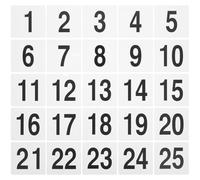 BIUDECO 25 piezas Señales Transparentes para Números de Mesa Soportes de Plástico Ligero para Decoración de Bodas y Reservas Restaurantes