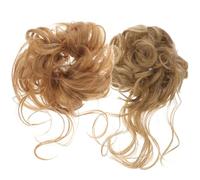 BIUDECO 2piezas Anillo Cabello Peluca Postizo Desordenado de Moño Extensiones de Moño para Fiesta de Disfraces Material Suave