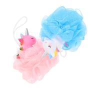 BIUDECO 2piezas Bolas de Baño de Malla Unicornios Esponja para Limpieza Accesorio de Baño para Uso Doméstico
