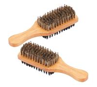BIUDECO 2piezas Cepillo Para Barba De Peine Doble Cara Para Estilo y Aseo De Barba Compacto Para Viajes Suitable Para Tipo