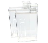 BIUDECO 2piezas Cubos De Lavandería Transparentes Cubos De Loción Prácticos Para Detergente Gran Capacidad y Diseño Moderno Perfectos Cuarto De Lavado y Organización De Productos De Limpie