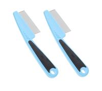 BIUDECO 2piezas Peine Inoxidable Para De Peines De Dientes Para Adultos y Herramienta Profesional De Cuidado Del Cabello y Eliminación De