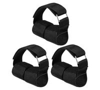 BIUDECO 3 Correas de Tobillo Ajustables Negras para Levantamiento de Pesas, Accesorio de Entrenamiento para Mancuernas, Correas de Ejercicio para Piernas y Fitness en Gimnasio,