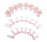 BIUDECO 3 Juegos Divisor de dedo manicura separadores de dedos esparcidores de los pies separador de uñas silicona rosa