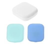 BIUDECO 3 Juegos Estuche para Lentes de Contacto Compacto de Cajas Portátiles de Viaje Diseño Resistente y Práctico para Guardar Lentillas