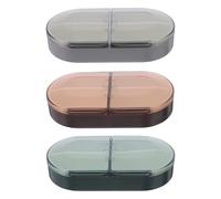 BIUDECO 3 Pastillas para La Semana De La Medicina Organizador De Pastillas A Prueba De Humedad Pequeño Pastillero De Bolsillo Hermético Portátil De Polipropileno