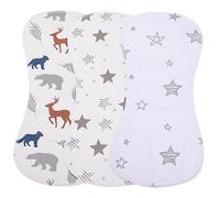 BIUDECO 3 Piezas Paño para Eructar de Algodón para Bebés Babero Absorbente para Eructar para Bebés Que Escupen Leche Alimentación Estilo Aleatorio