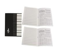 BIUDECO 3piezas Cuaderno De Notas Musicales Para Guitarra y Piano Libreta De Partituras Pentagramas Claros Libro De Música Portátil Para Principiantes y Práctica Para Aprendizaje