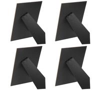 BIUDECO 4 Piezas de Tablero de Soporte para Caballete Fotográfico DIY, Respaldo de Caballete de Mesa Negro 12,7x17,8 Cm, Soporte Estable para Marcos de Fotos en Exhibición de Escritorio