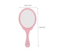 BIUDECO 4 Piezas Espejo de Mano Vintage Floral Espejos Compactos Portátiles para Maquillaje Diario Mujeres Niñas Superficie HD para Reflejo Colores Decorativos Rosa Beige Plata Bronce