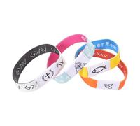 BIUDECO 4 Piezas Pulsera Cristiana con Nfc Programable, Ajuste Ceñido y Tela Vibrante, Adecuado para Oración y Escuela, Diseño Estilizado para Mujeres y Jóvenes