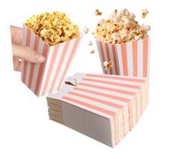 BIUDECO 48 Pcs Porta Palomitas de Maíz de Papel, Cajas Individuales para Bocadillos, Diseño Divertido y Cómodo, para Fiestas y Eventos