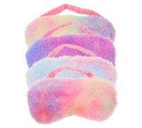 BIUDECO 4piezas Máscara Para Dormir De Peluche Antifaz De Colores Para Fiestas Artículos De Fiesta Para Niñas Antifaz Para Dormir Casa o Viajes