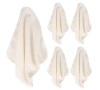 BIUDECO 5 Paños de Limpieza Facial de Fibra de Bambú Reutilizables y Lavables 20x20 Cm Color Beige, Toallitas Faciales Suaves para Piel Sensible, Exfoliantes Corporales, Uso Diario y