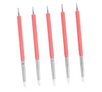 BIUDECO 5 piezas Pinceles de Manicura de Silicona Doble Punta para Arte de Uñas Herramienta Dotting para Gel UV para Diseño Detallado y Uso Profesional Salones y DIY