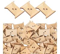 BIUDECO 50 Piezas Devanadora de Madera para Bobina de Hilo Grande, Herramienta Ligera para Tejer y Manualidades Diy, Soporte Conveniente para Proyectos de Punto de Cruz