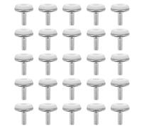 BIUDECO 50 Piezas Niveladores Ajustables para Muebles Base Blanca de Hierro y Plástico Patas Niveladoras M8X20 MM para Mesas Sillas y Armarios Ideales para Nivelar y Reutilizable