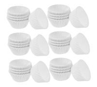 BIUDECO 500 piezas Moldes para Cupcakes Liner para Muffins Resistente al Calor para Repostería y Pastelería Pack de Unidades Color Blanco