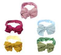 BIUDECO 5Piezas Diademas Arco de Nylon Suave para Recién Nacidos y Pequeños Accesorios Coloridos para Fotografía y Uso