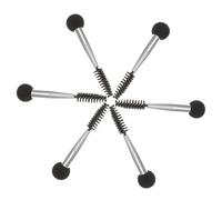 BIUDECO 6 piezas Aplicadores de Maquillaje con Esponja Doble para Cejas y Pestañas Duraderos y Cómodos para Mujeres y Niñas Color Negro con Tubo Plateado Brillante