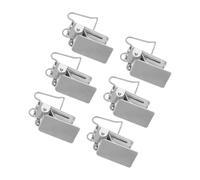 BIUDECO 6 Piezas Clips Acero Inoxidable para Colgar Alfombras y Cortinas Sujetadores Resistentes con Agarre de Mandíbula para Decoración Moderna del Hogar Color Plata