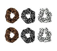 BIUDECO 6 piezas Coleteros Estampado Leopardo Bandas Elásticas para Cabello Mujer y Niña Sujetador de Coleta Vintage Accesorios para Peinados Diarios y Eventos