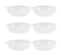 BIUDECO 6 Piezas de Bandejas de Pesaje Redondas de Plástico para Básculas Electrónicas de Cocina Marcas de Capacidad, Fáciles de Usar y Reemplazar para Hornear y Uso Diario
