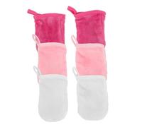BIUDECO 6 piezas Guantes Desmaquillantes Reutilizables para Limpieza Facial Viaje Microfibra Suave con Diseño Colgante Fáciles de Usar con Agua y Removedor de Maquillaje