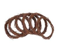 BIUDECO 6 Piezas Rattan Wreath Form Natural Vine Circle For DIY Christmas Decor Handmade Indoor Wreath For Front Door Wedding Party Home Decoration