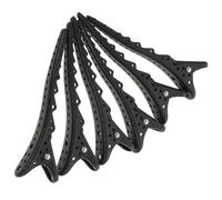 BIUDECO 6 Pinzas Pelo de Mujer de Plástico Negro, Horquillas para Cortar el Pelo Que No Dañan el Cabello y Sujetan Firmemente, Ideales para Lavar la Cara y Peinar