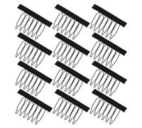 BIUDECO 60 Peines de Acero para Pelucas 6 Dientes Clips de Seguridad para Gorro de Peluca Herramientas para Accesorios DIY para Peluquería Pack de 60 Unidades