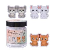 BIUDECO 60 Tarjetas de Afirmación para Mujeres Frases Inspiradoras de Gatos, Tarjetas de Meditación y Atención Plena en Lata Decorativa, Motivación Diaria para Trabajo y Apoyo