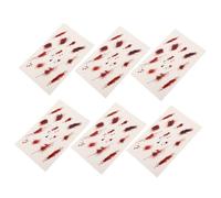 BIUDECO 6piezas Parche De Cicatriz Falsa Para Maquillaje Escénico Prótesis De Cicatriz Accesorios Aterradores De Halloween Temporal Para Heridas Falsas Para Disfraces De Vampiro y