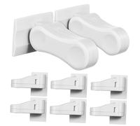 BIUDECO 8 Cerraduras de Seguridad para Puertas Infantiles Respaldo Adhesivo, Material Abs Fácil de Instalar para Proteger Manijas y Palancas de Puerta