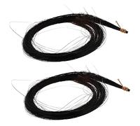 BIUDECO Accesorios Profesionales de Crin de Caballo Negro Pelo de Viola para Reparación, Flexible y Delicado, No Daña los Dedos para Instrumentos de Cuerda