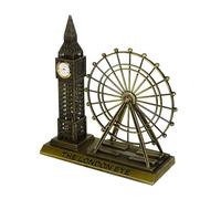 BIUDECO Adorno de Aleación Reino Unido con Big y London Eye Decoración Elegante para Hogar Oficina y Dormitorio Souvenir Turístico Internacional Figura de Monumentos Emblemáticos