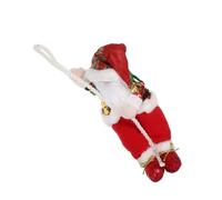 BIUDECO Adorno Navideño Papá Noel Trepador con Cuerda Figura Colgante para Árbol y Decoración Festiva Muñeco Encantador para Interiores y Fiestas de Navidad