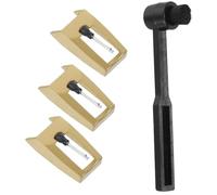 BIUDECO Aguja Tocadiscos de Vinilo con Poste de Aluminio Ligero Agujas Cepillo Reemplazo Preciso para Cabezal de Giradiscos Compatible con Varios Modelos