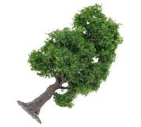 BIUDECO Árbol Miniatura de Micro Paisajismo de 12 CM Modelo Artesanal de Alambre Hojas Verdes Forma de Torre Adecuado para Maquetas Decoración de Pasteles y Manualidades
