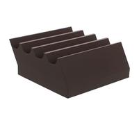 BIUDECO Bandeja Organizadora de Cuchillas de Peluquería Marrón 12 Compartimentos, Caja Compacta para Hojas de Afeitar, Estuche Resistente de 10,4 X 10,9 X 4 CM para Baño, Barbería y Uso
