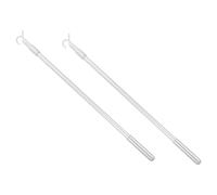 BIUDECO Barra para Persianas Telescópica de Aluminio Ajustable 2 Piezas Varilla para Persianas de Oficina Color Plata Extensión Regulable para Cortinas