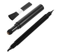 BIUDECO Bolígrafo Cuidado Barba Negro Doble Punta con Cepillo para Hombres, Lápiz Relleno para Barba y Bigote, Maquillaje Facial para Líneas de Cabello, Uso Diario en Cuidado Personal