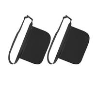 BIUDECO Bolsa de Malla Ajustable para Balones de Tenis y Golf Soporte Portátil para Recogida Rápida 2 Unidades Negras Organizador Compacto para Entrenamiento y Práctica Deportiva